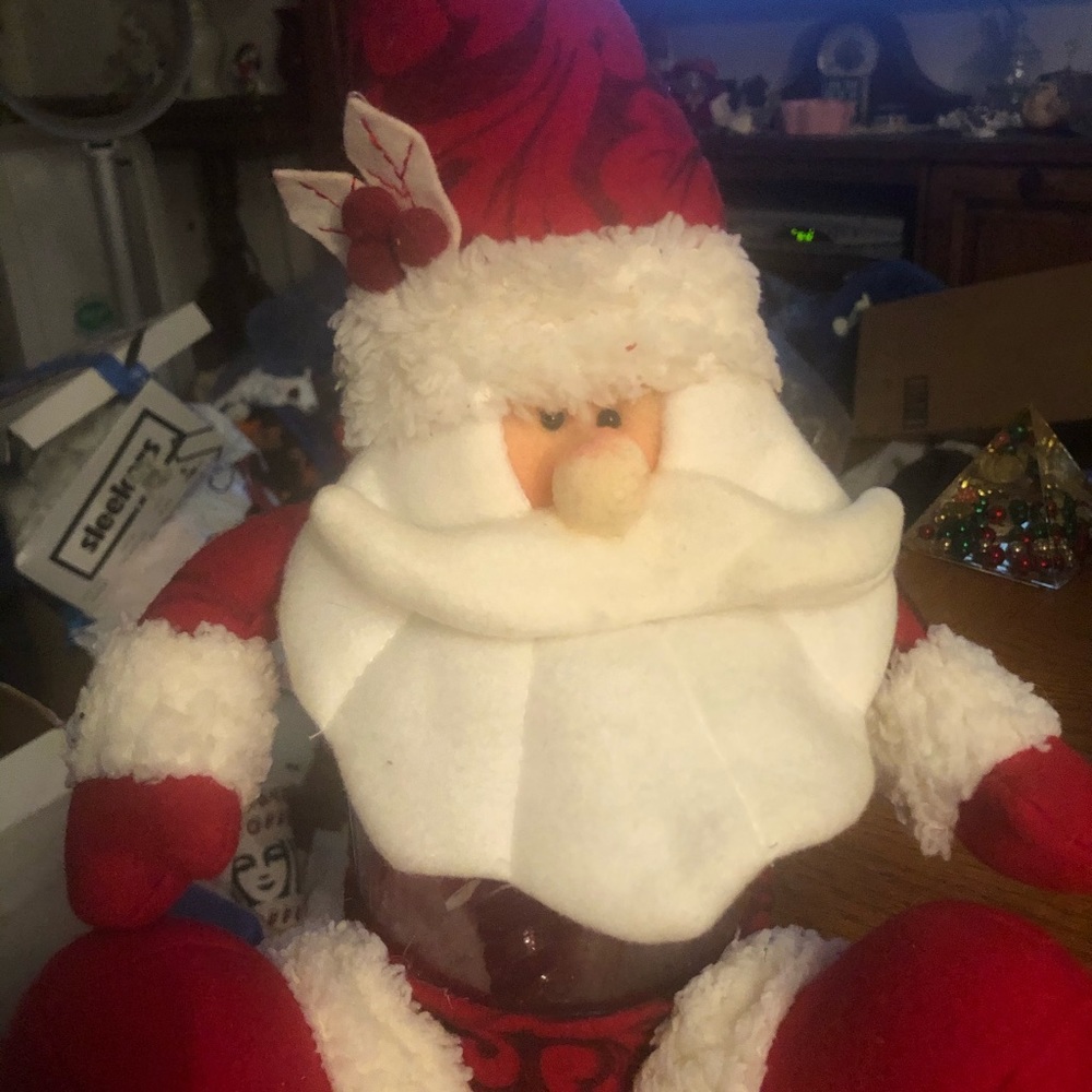 Santa Claus two piece holiday container